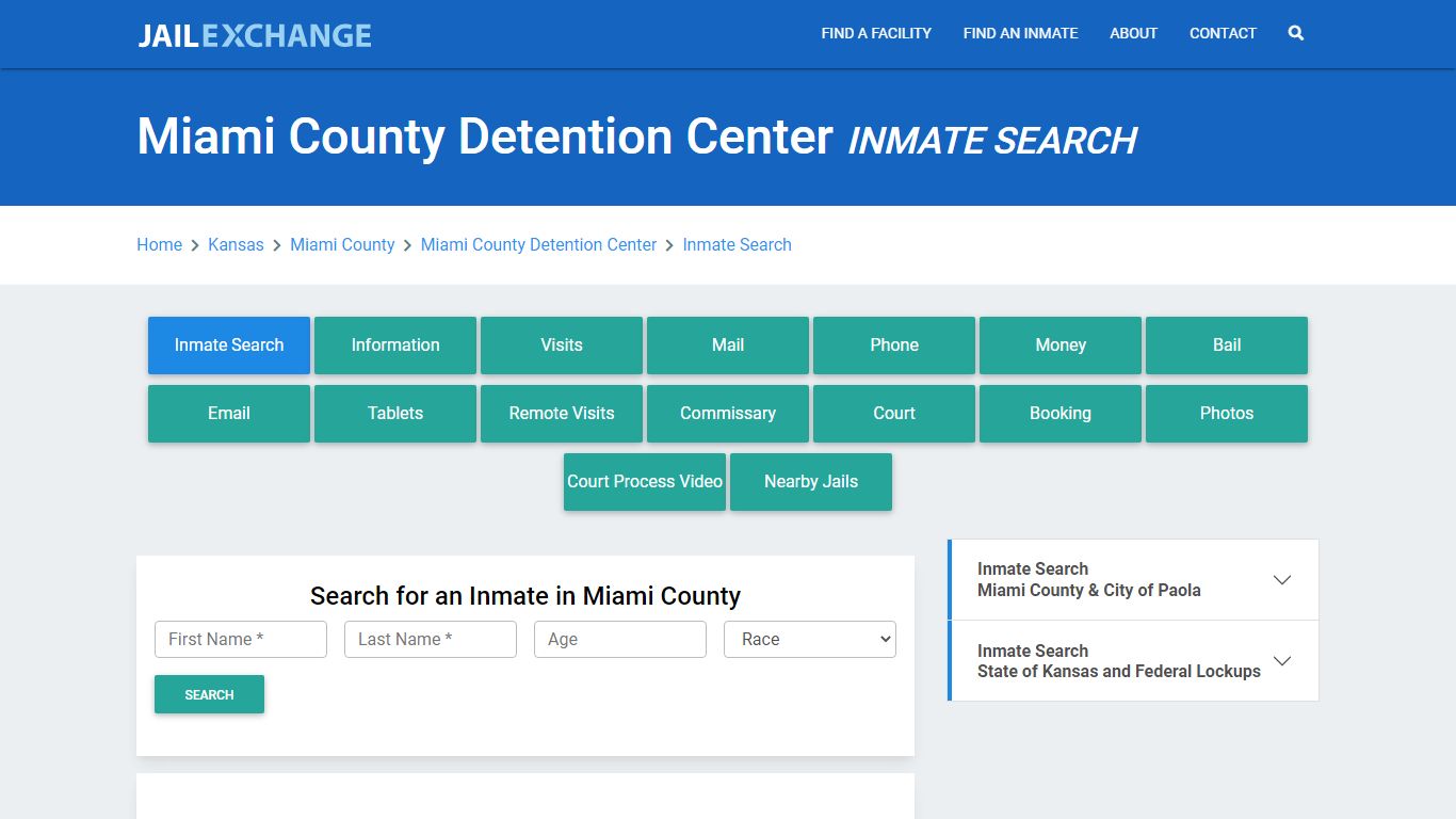 Miami County Detention Center Inmate Search - Jail Exchange