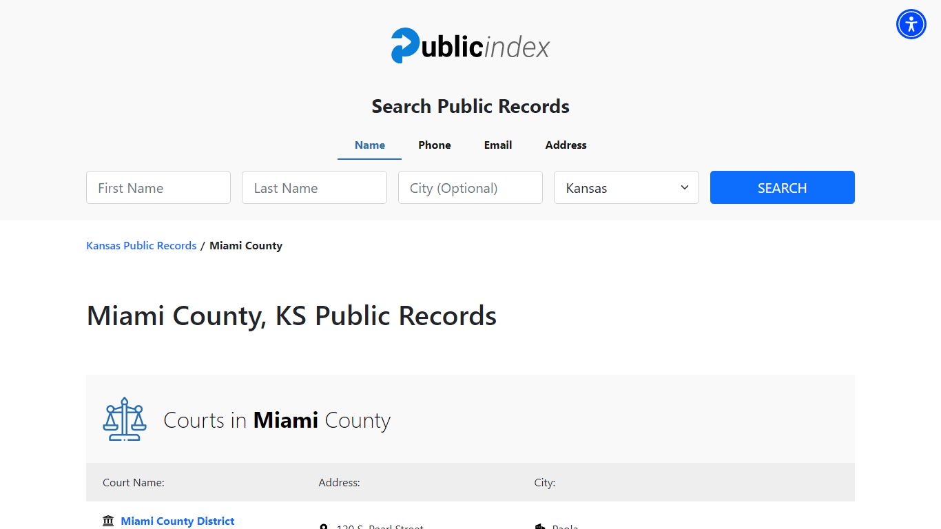 Miami County, KS Public Court, Arrest and Inmate Records - ThePublicIndex